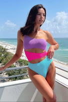 Jessica Bara Tallulah One Shoulder Cut Out Swimsuit